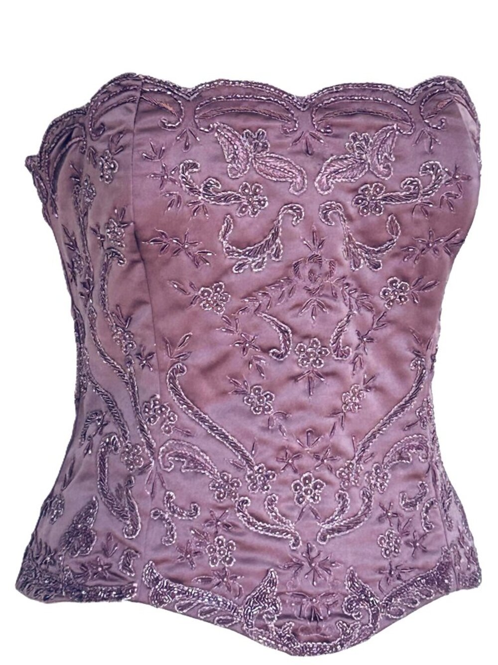 JASDEE Vintage Bustier Corset HandWorkGotta ThreadEmbroidery OnSatin Style F3028